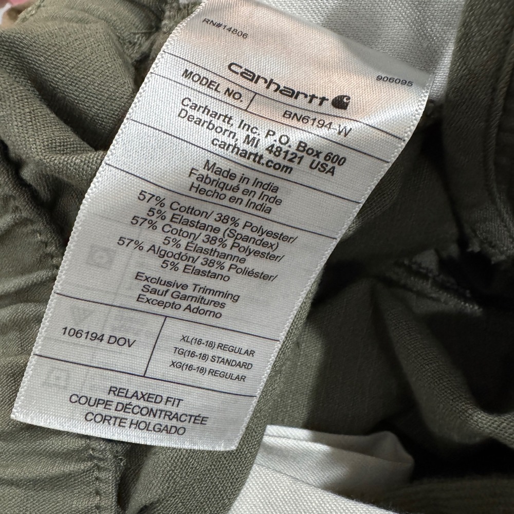 Carhartt Force Ripstop Work Pant BN6194-W Olive Green Womens XL Relaxed Fit NWT - Picture 8 of 11